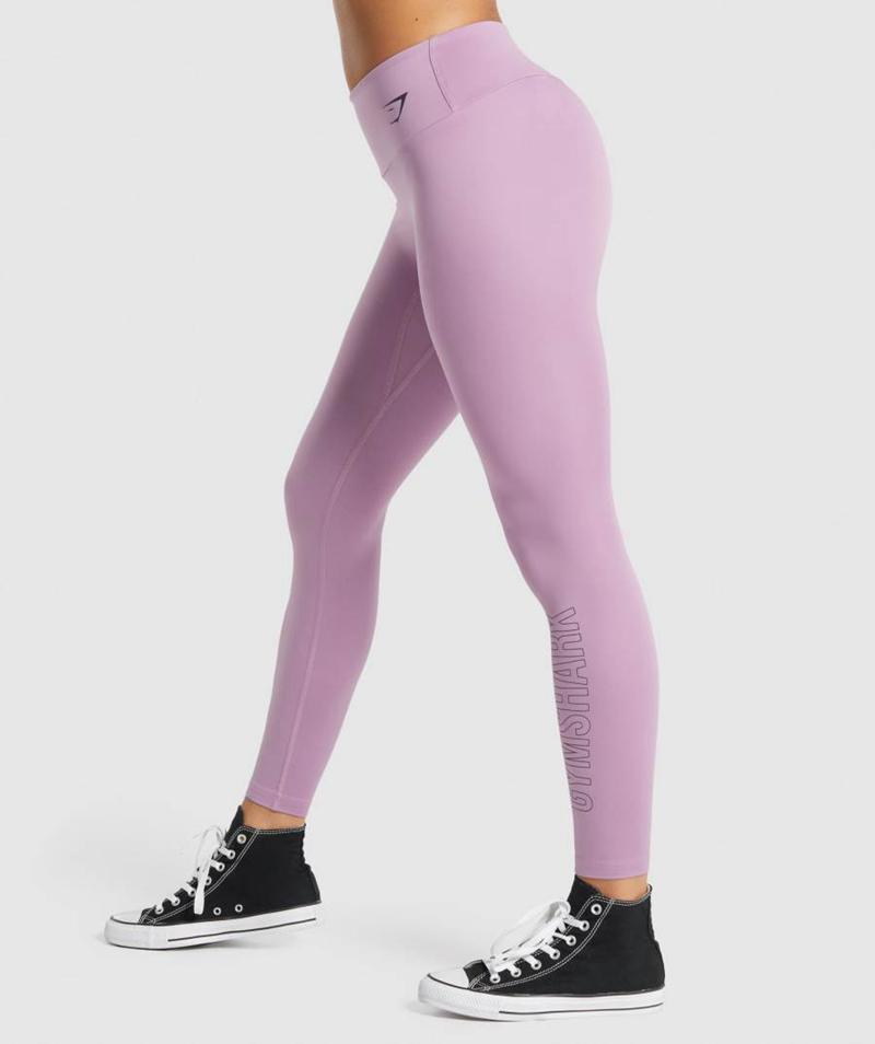 Gymshark Training Grafika Leggings Női Lila  Hungary |  XERJN-6870