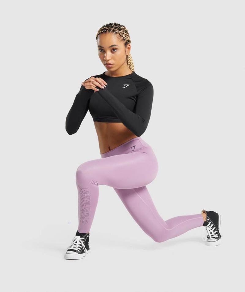 Gymshark Training Grafika Leggings Női Lila  Hungary |  XERJN-6870