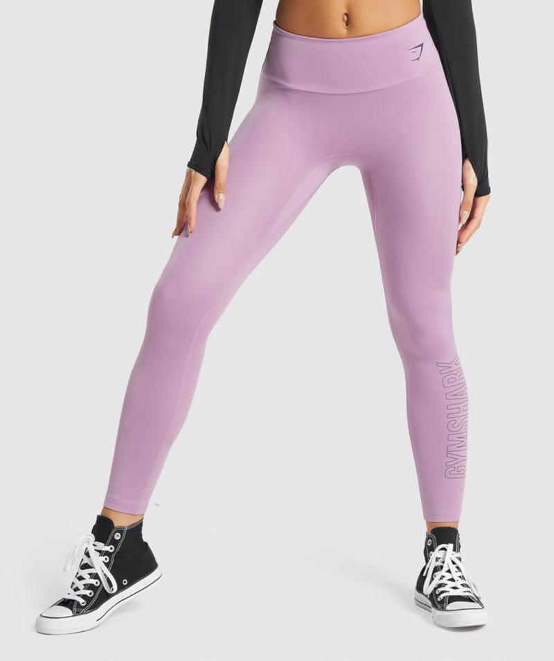 Gymshark Training Grafika Leggings Női Lila  Hungary |  XERJN-6870