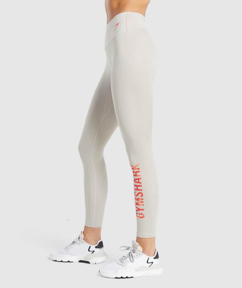 Gymshark Training Grafika Leggings Női Szürke  Hungary |  UIJDZ-2481