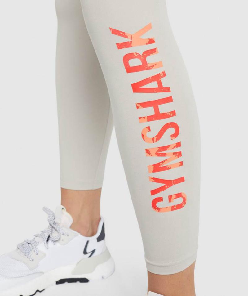 Gymshark Training Grafika Leggings Női Szürke  Hungary |  UIJDZ-2481