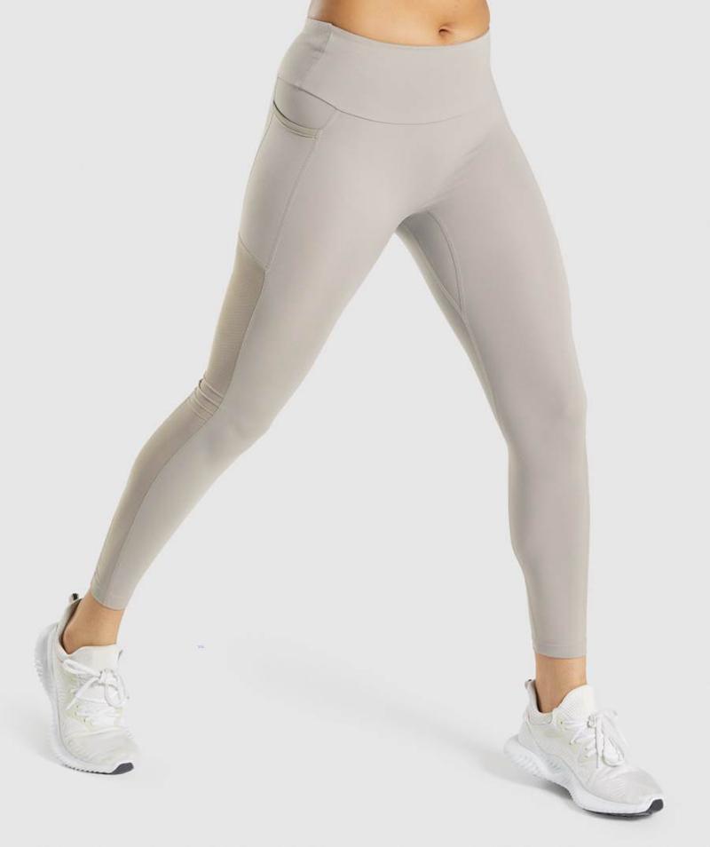 Gymshark Training Mesh Pocket Leggings Női Szürke  Hungary |  RLGQO-4867