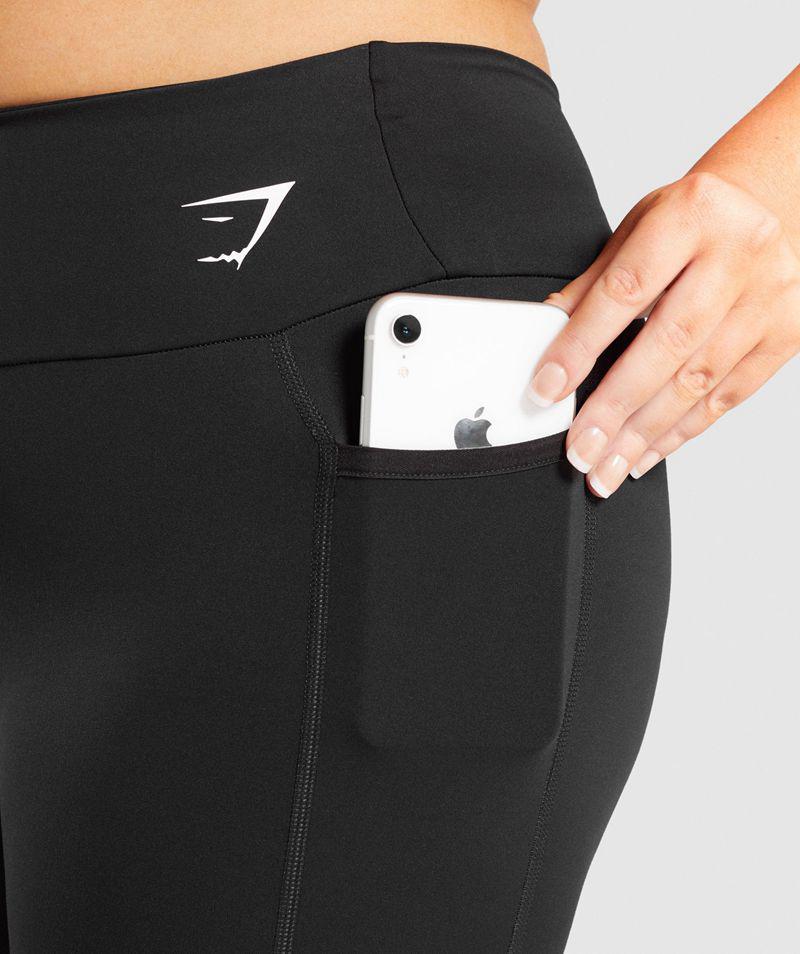 Gymshark Training Mesh Pocket Leggings Női Fekete  Hungary |  WCXBU-3487