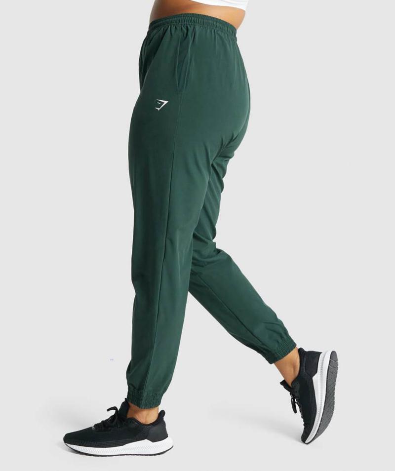 Gymshark Training Woven Jogger Nadrág Női Sötétzöld  Hungary |  YKAOR-4528