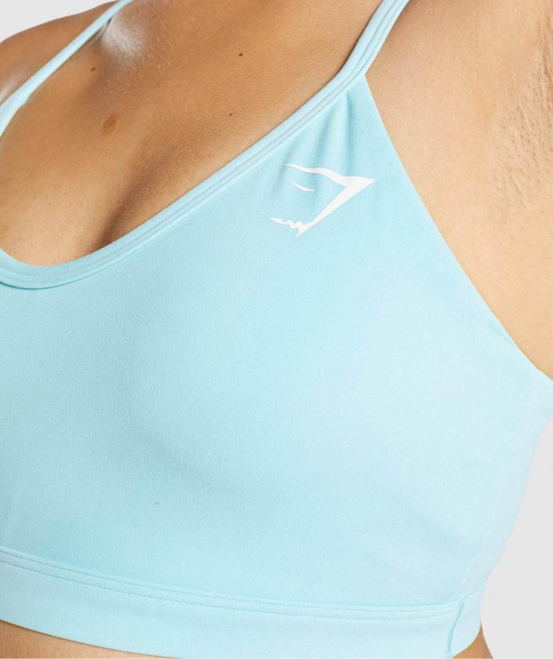 Gymshark V Neck Sportmelltartó Női Türkiz  Hungary |  SMUTB-2839