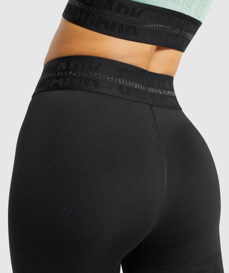 Gymshark Vision Leggings Női Fekete  Hungary |  TBMQA-3149