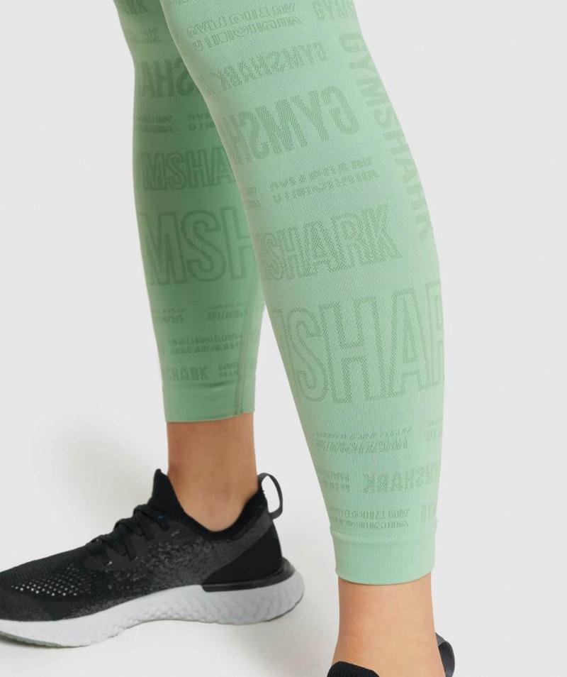 Gymshark Vision Leggings Női Zöld  Hungary |  WHGJZ-2873