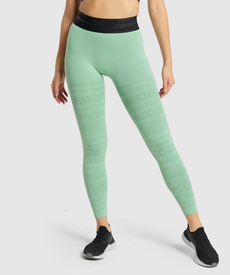 Gymshark Vision Leggings Női Zöld  Hungary |  WHGJZ-2873