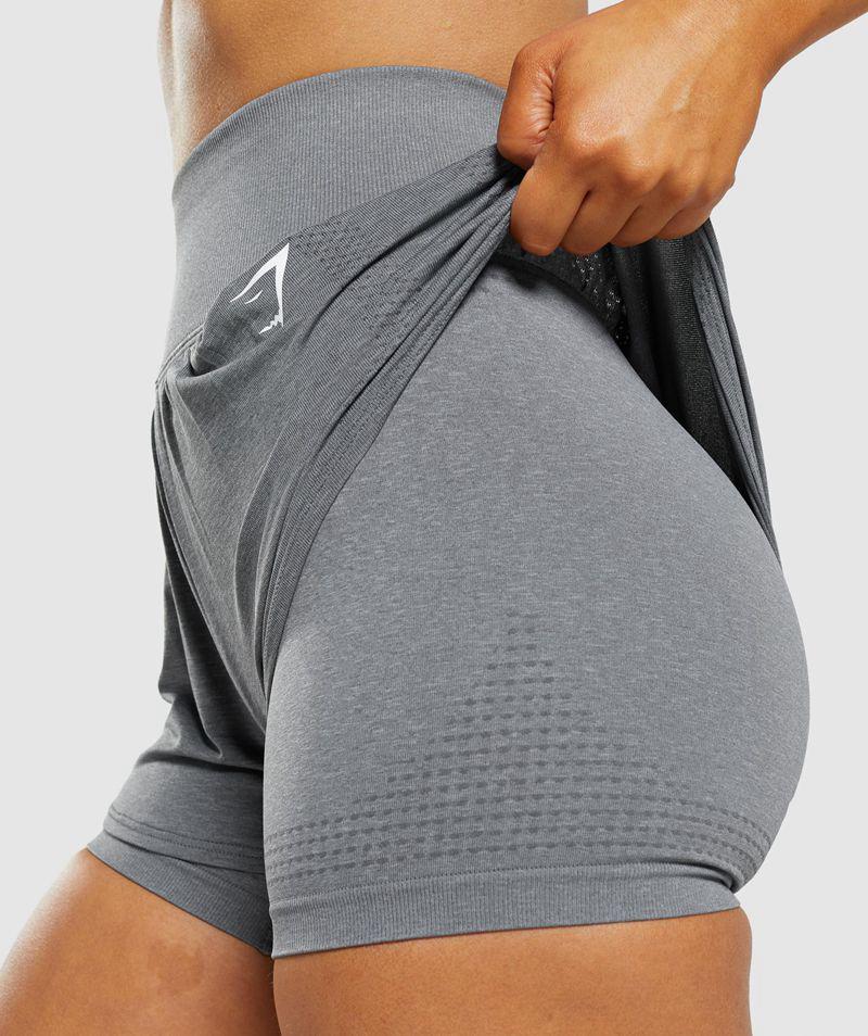 Gymshark Vital Seamless 2.0 2-In-1 Rövidnadrág Női Szürke  Hungary |  AJLSM-2137