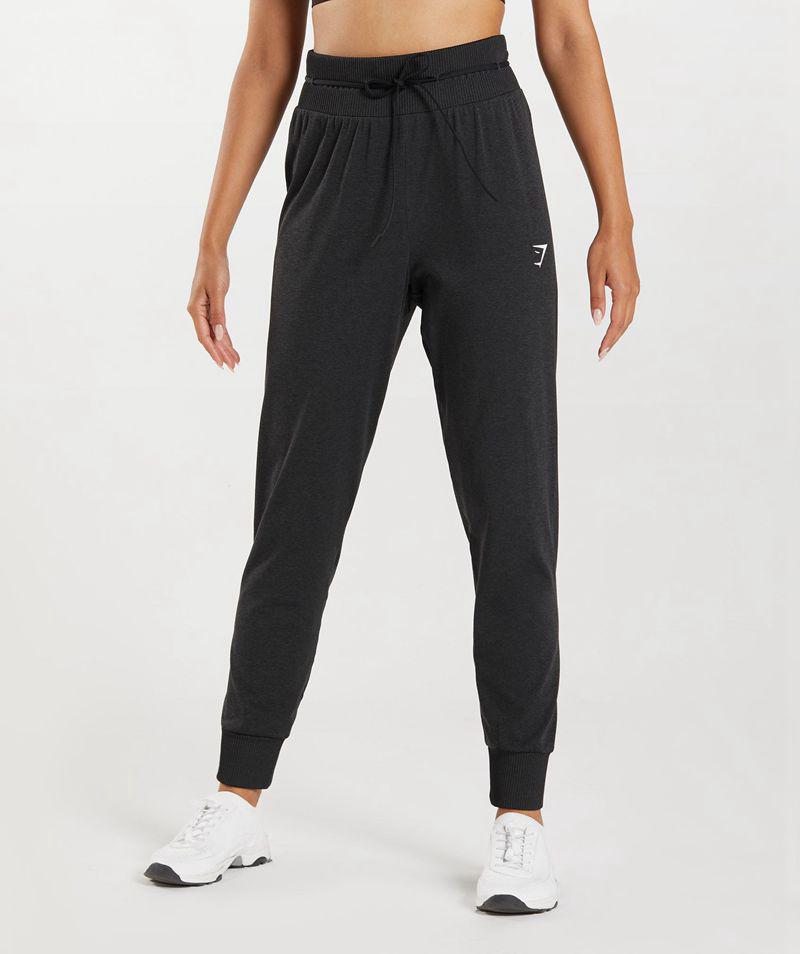 Gymshark Vital Seamless 2.0 Jogger Nadrág Női Fekete  Hungary |  QTWSE-9571