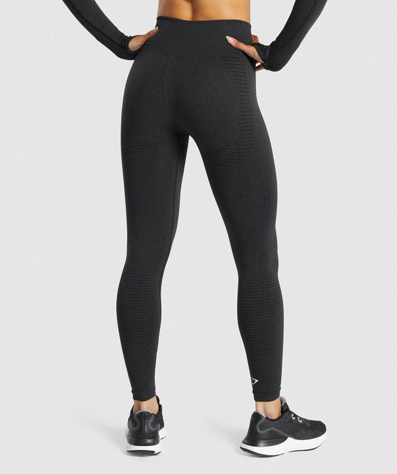 Gymshark Vital Seamless 2.0 Leggings Női Fekete  Hungary |  EWTDK-1608