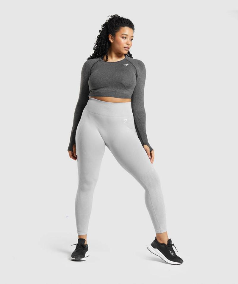 Gymshark Vital Seamless 2.0 Leggings Női Világos Szürke  Hungary |  PYOTD-4035