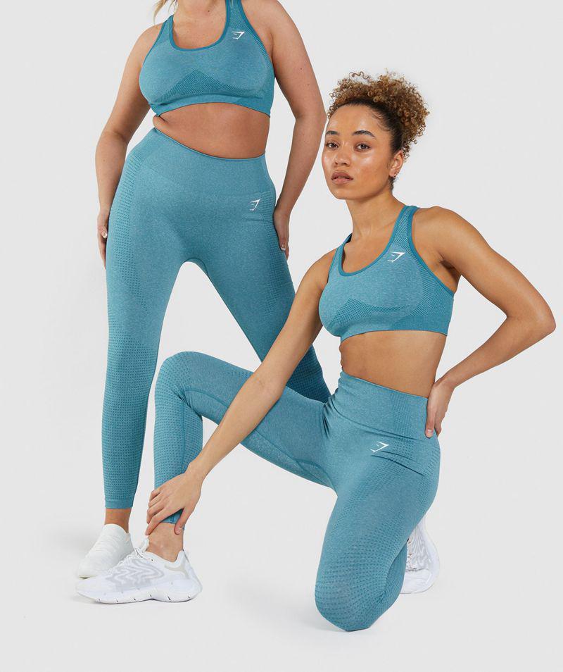 Gymshark Vital Seamless 2.0 Leggings Női Kék  Hungary |  QTZYE-4639