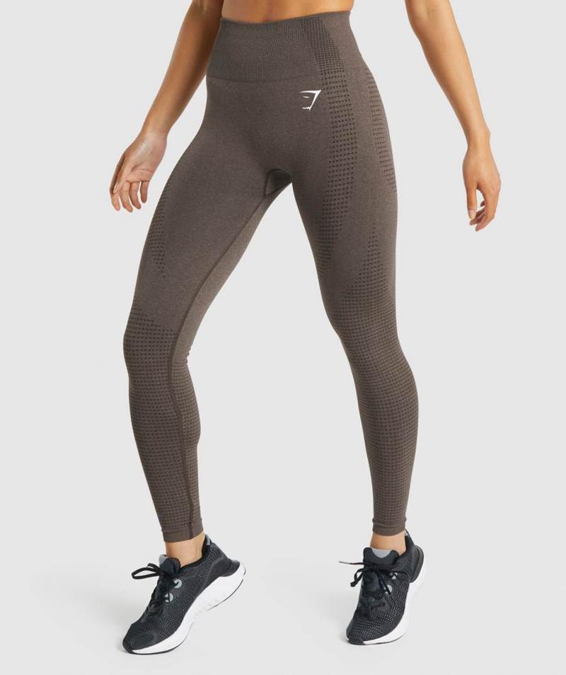 Gymshark Vital Seamless 2.0 Leggings Női Barna  Hungary |  UWGED-6742