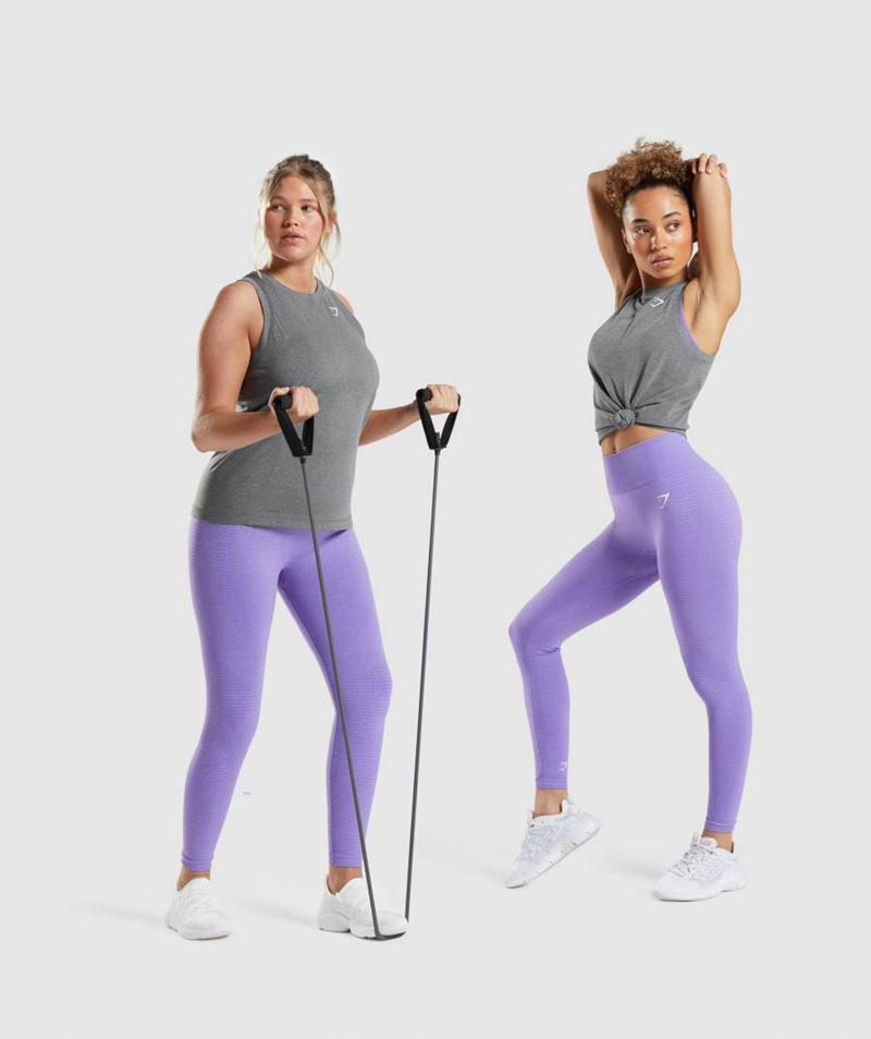 Gymshark Vital Seamless 2.0 Light Ujjatlan Póló Női Szürke  Hungary |  EXZAF-5371