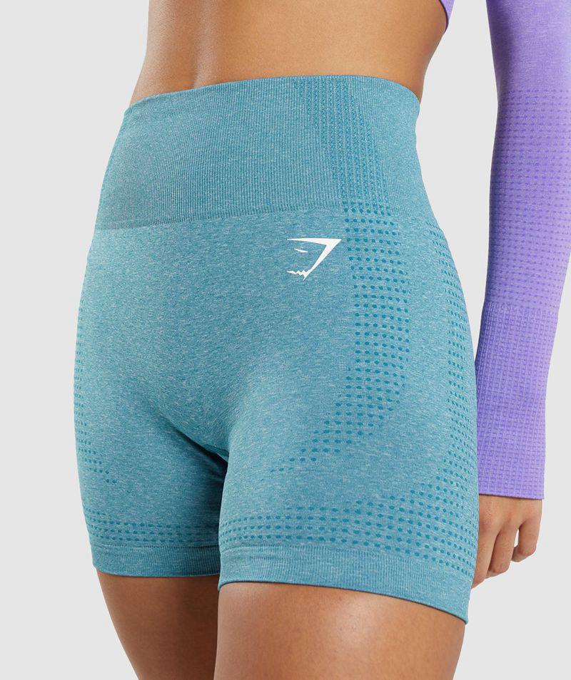 Gymshark Vital Seamless 2.0 Rövidnadrág Női Kék  Hungary |  HQRGM-6738