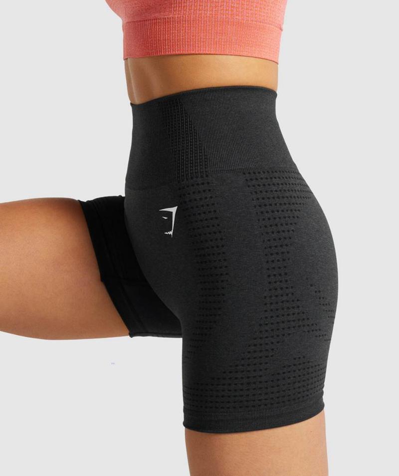 Gymshark Vital Seamless 2.0 Rövidnadrág Női Fekete  Hungary |  NLSZG-5698