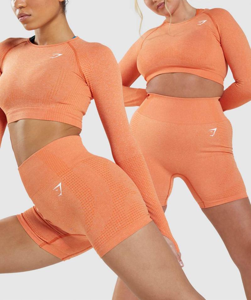 Gymshark Vital Seamless 2.0 Rövidnadrág Női Sárgabarack Narancssárga  Hungary |  VMDYA-1089