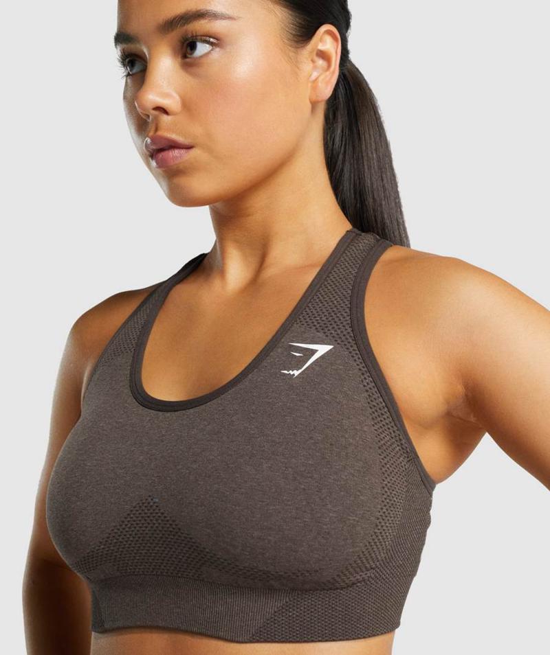 Gymshark Vital Seamless 2.0 Sportmelltartó Női Barna  Hungary |  CATHZ-8109