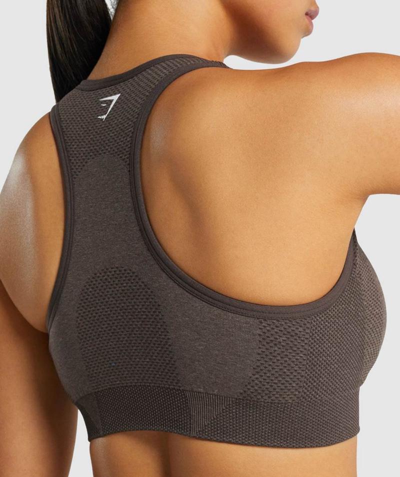 Gymshark Vital Seamless 2.0 Sportmelltartó Női Barna  Hungary |  CATHZ-8109