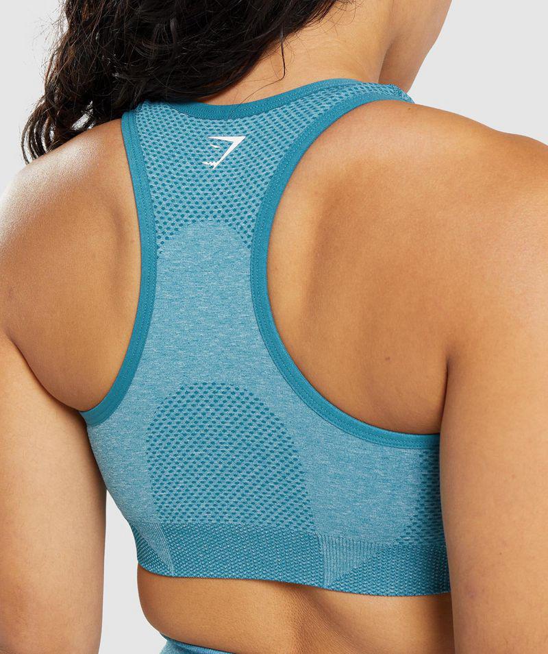 Gymshark Vital Seamless 2.0 Sportmelltartó Női Kék  Hungary |  DQOHX-5419