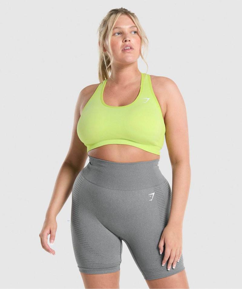 Gymshark Vital Seamless 2.0 Sportmelltartó Női Zöld  Hungary |  JBFZS-8716