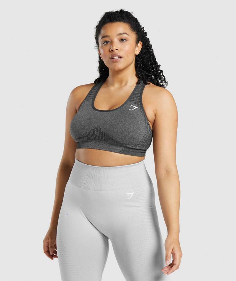 Gymshark Vital Seamless 2.0 Sportmelltartó Női Szürke  Hungary |  JFOET-8962