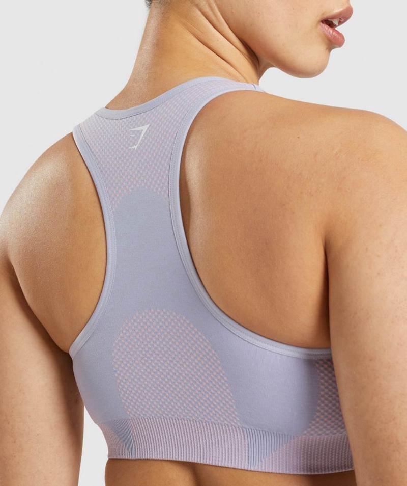 Gymshark Vital Seamless 2.0 Sportmelltartó Női Szürke Kék  Hungary |  MUVND-1895