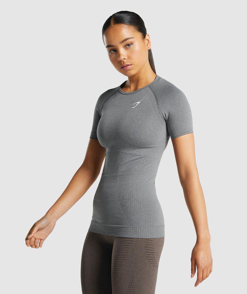 Gymshark Vital Seamless 2.0 T-Shirts Női Szürke  Hungary |  MQFLX-2673