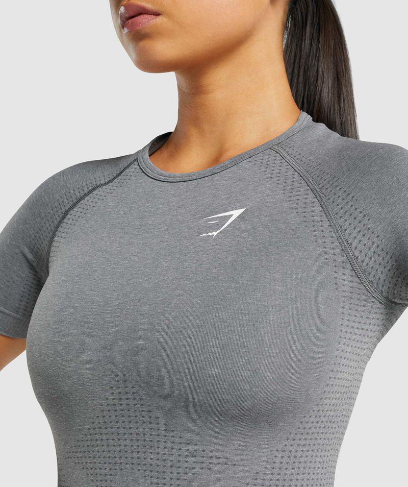 Gymshark Vital Seamless 2.0 T-Shirts Női Szürke  Hungary |  MQFLX-2673