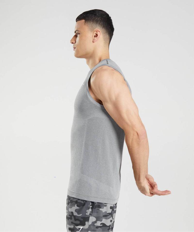 Gymshark Vital Seamless Light Ujjatlan Póló Férfi Szürke Szürke  Hungary |  FQWNJ-4216