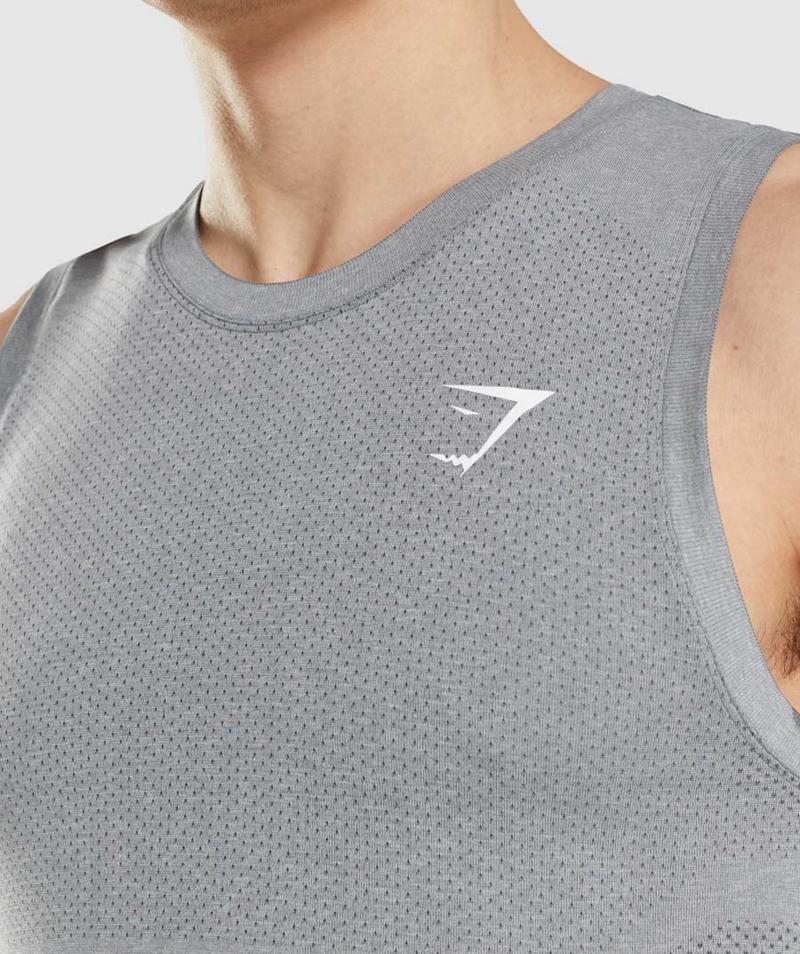 Gymshark Vital Seamless Light Ujjatlan Póló Férfi Szürke Szürke  Hungary |  FQWNJ-4216