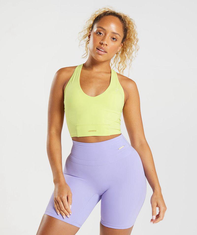 Gymshark Whitney Crop Ujjatlan Póló Női Zöld  Hungary |  QRVNX-3758