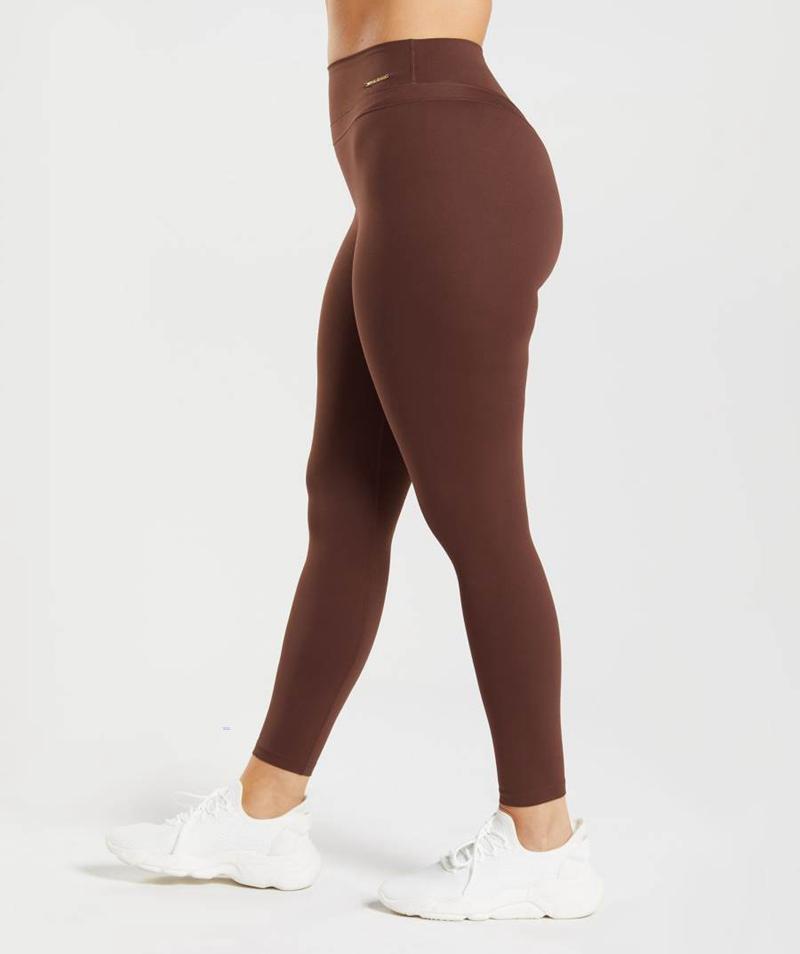 Gymshark Whitney High Rise Leggings Női Barna  Hungary |  FCJYT-9035