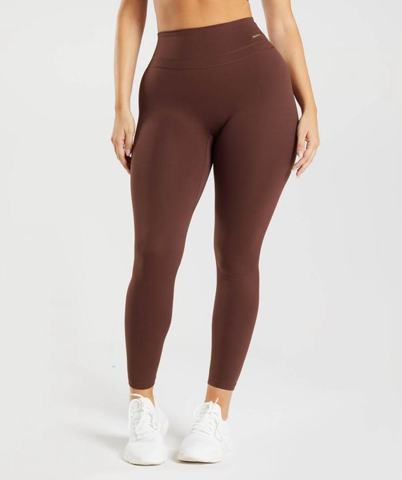 Gymshark Whitney High Rise Leggings Női Barna  Hungary |  FCJYT-9035