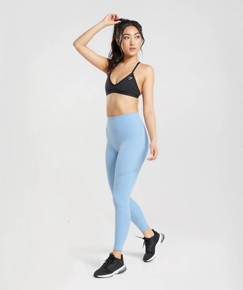 Gymshark Whitney Mesh Leggings Női Kék  Hungary |  ETRYV-3918