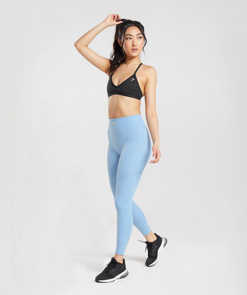 Gymshark Whitney Mesh Leggings Női Kék  Hungary |  GZHMD-6150