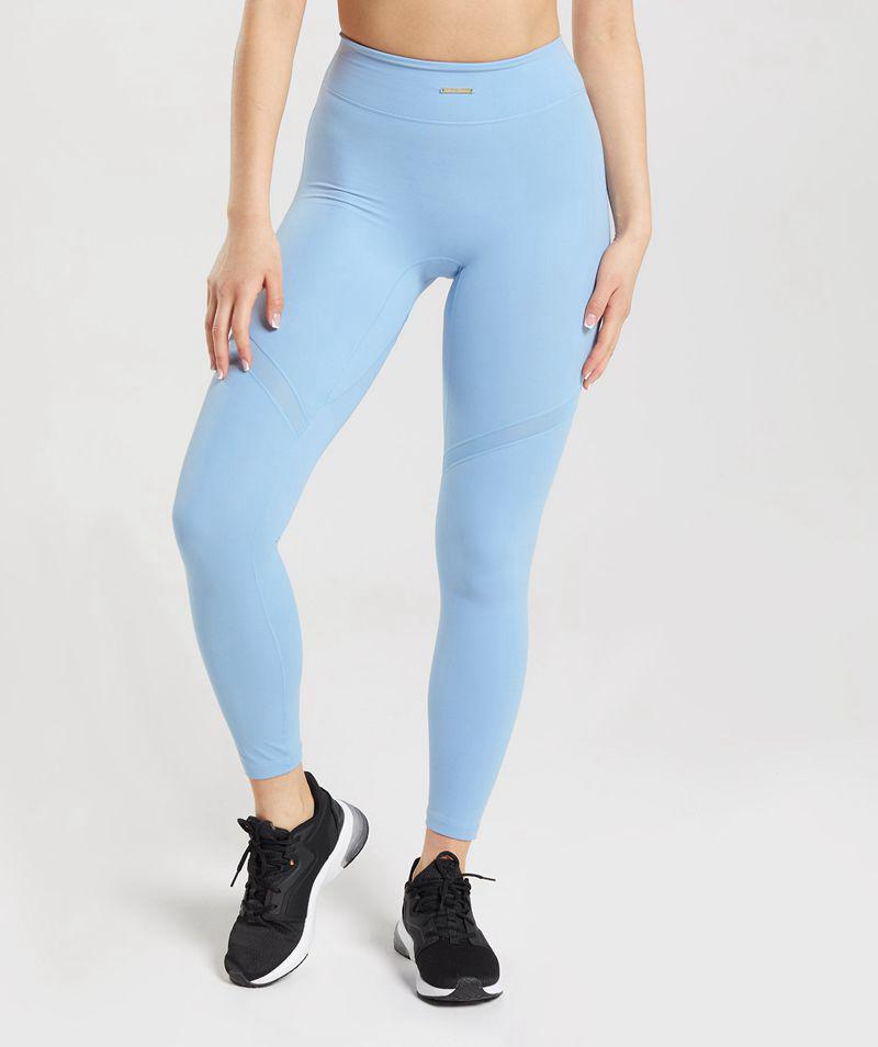 Gymshark Whitney Mesh Leggings Női Kék  Hungary |  GZHMD-6150