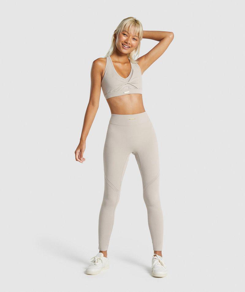 Gymshark Whitney Mesh Leggings Női Szürke  Hungary |  KNMGP-0865