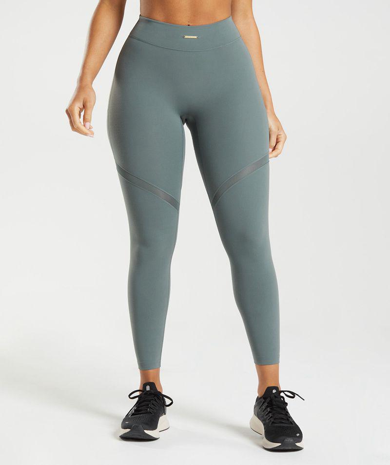 Gymshark Whitney Mesh Leggings Női Szürke  Hungary |  TCMEP-9835