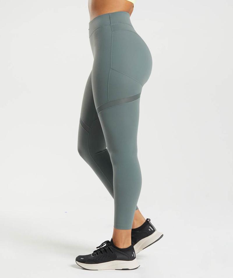 Gymshark Whitney Mesh Leggings Női Sötétkék  Hungary |  XNMYW-2850