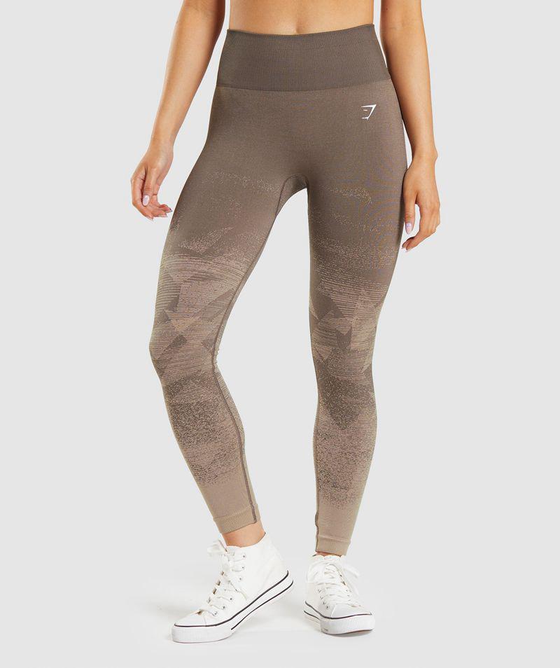 Gymshark Adapt Ombre Seamless Leggings Női Barna Hungary | SHPWI-2659