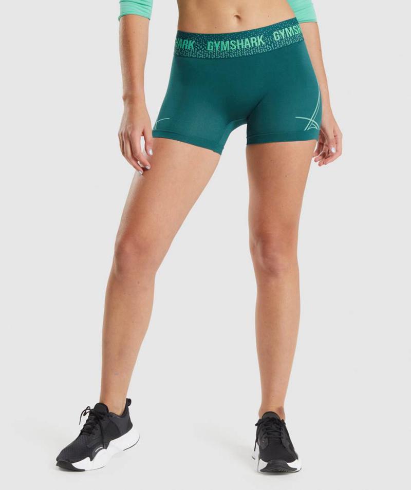 Gymshark Apex Seamless Low Rise Rövidnadrág Női Türkiz Hungary | GKRJI-7408