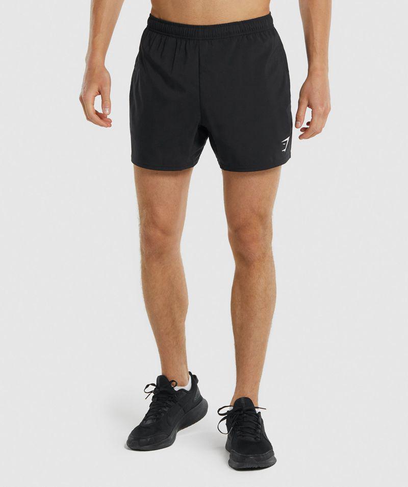 Gymshark Arrival 5" Rövidnadrág Férfi Fekete Hungary | OXTFR-6504