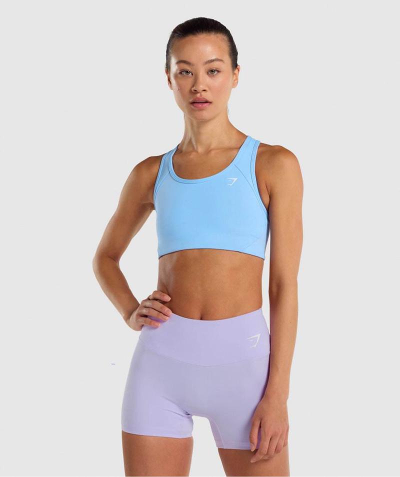 Gymshark Essential Racer Back Sportmelltartó Női Világos Kék Hungary | LZDPQ-4869