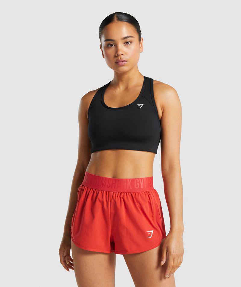 Gymshark Essential Racer Back Sportmelltartó Női Fekete Hungary | XCGFQ-9173