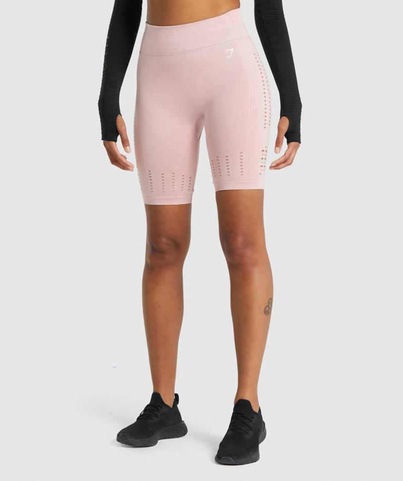 Gymshark Glow Seamless Rövidnadrág Női Világos Rózsaszín Hungary | DJUQP-0489