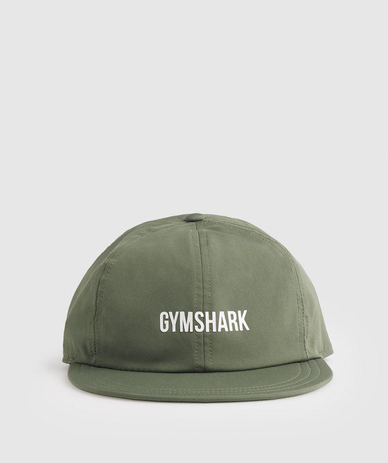 Gymshark Lapos Peak Sapkák Accessories Olivazöld Hungary | YFVXG-6507