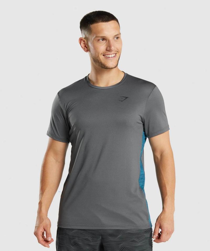 Gymshark Sport T-Shirts Férfi Mélyszürke Hungary | RCABN-3251