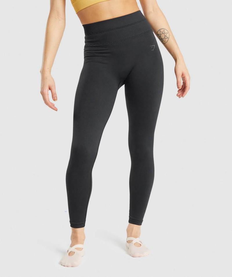 Gymshark Studio Leggings Női Fekete Hungary | QRKCO-0879